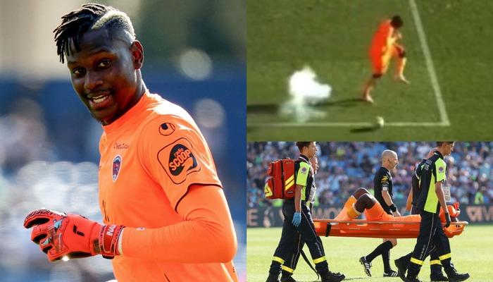 Montpellier-Clermont maçında ortalık karıştı! Kaleciye havai fişek attılar, bilincini kaybettiFransa Ligue 1