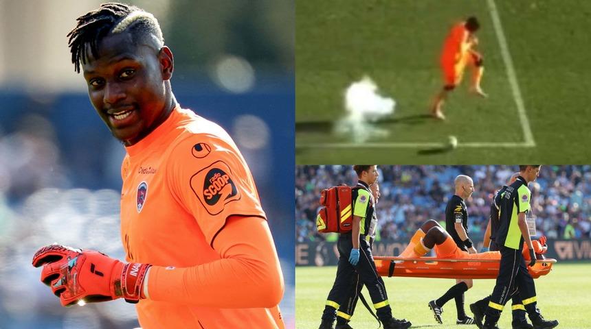 Montpellier-Clermont maçında ortalık karıştı! Kaleciye havai fişek attılar, bilincini kaybetti