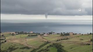 Samsun'da ortaya çıkan hortum böyle görüntülendi