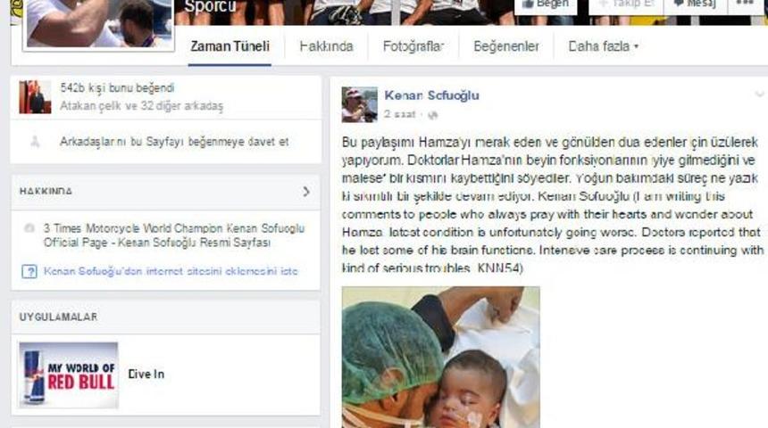 Kenan Sofuoğlu'dan oğlu Hamza ile ilgili &uuml;z&uuml;nt&uuml;l&uuml; paylaşım