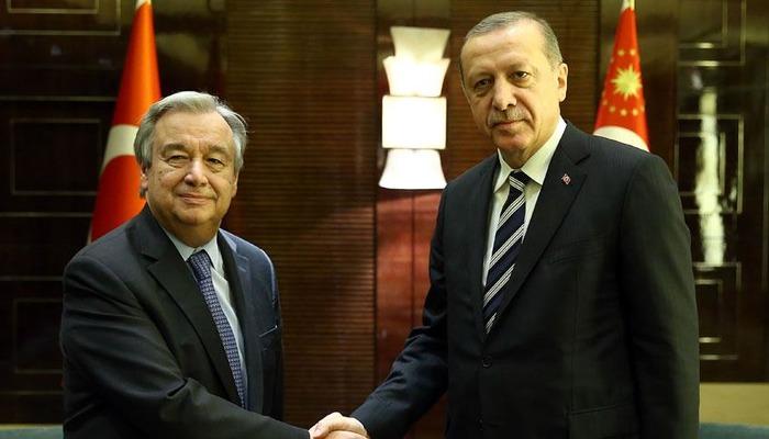 Son dakika: Cumhurbaşkanı Erdoğan, BM Genel Sekreteri Guterres ile görüştü