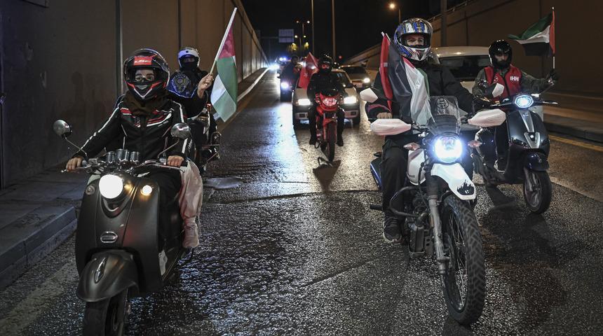 Ankara'da "Filistin'e Yola Çık" konvoyu düzenlendi