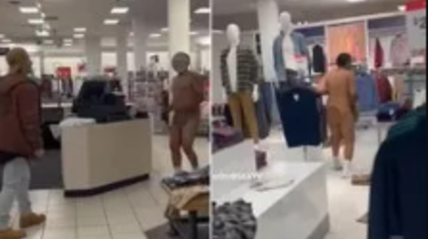 Çırılçıplak mağazanın içinde dolaştı! Görenler ne olduğunu anlayamadı... "Çocuklardan da utanması yok"