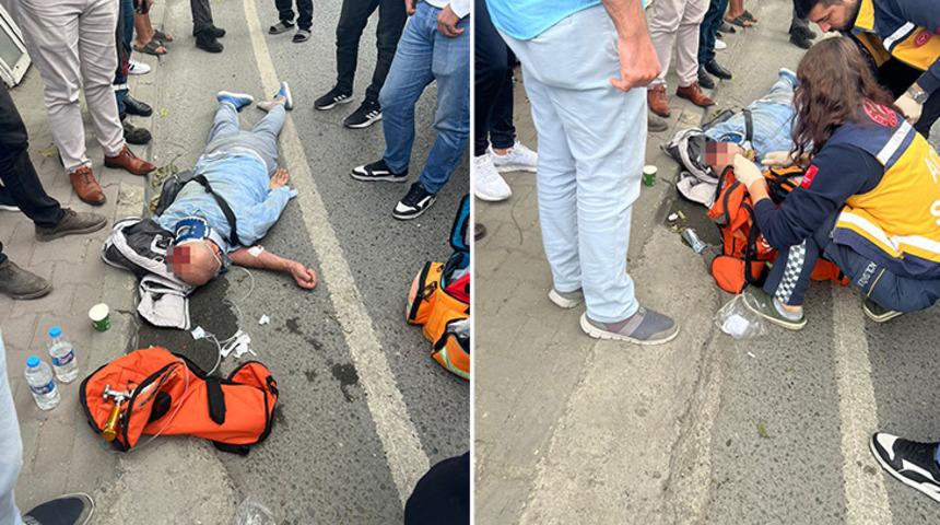 Başakşehir’de facia! Kapısı açık minibüsten düşen adam ağır yaralandı