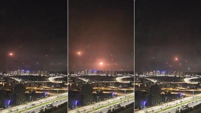 İsrail'in Demir Kubbesi Hamas füzelerine karşı devreye girdi! O anlar böyle görüntülendi