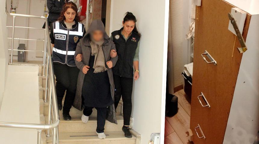 FETÖ'cü kadının saklandığı yeri görenler hayret etti! Gizli bölmede yakalandı: Örgüte maddi destekten sorumluymuş