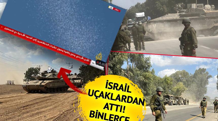 Gazze'nin üstüne binlerce attılar! Sınır bölgesine tank yığdılar: İsrail'in son hamlesi böyle görüntülendi