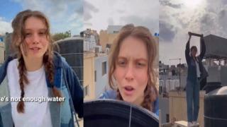 İsrail su akışını kesti! Gazeteci Leila Warah Filistin'deki son durumu boş su tanklarının önünden anlattı