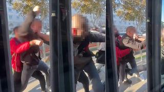 Yer: İstanbul! Tramvay durağı adeta boks ringine döndü