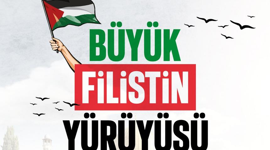 İstanbul'da 'Büyük Filistin Yürüyüşü'