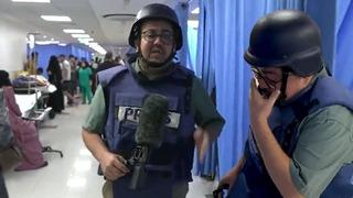 Dizlerinin üzerine çöküp ağladı! BBC muhabiri Gazze'de yaşananlar karşısında gözyaşlarına boğuldu... Ölü ve yaralılar arasında arkadaşlarını gördüler