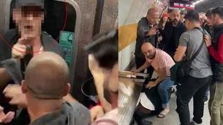 Metroda kadın yolcuya yumruk attı, az kalsın linç ediliyordu
