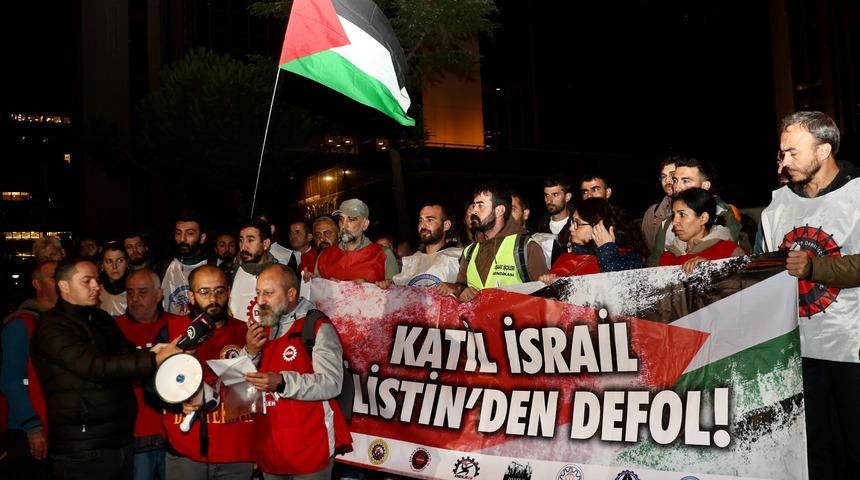 İsrail'in Gazze'ye yönelik saldırıları İstanbul'da protesto edildi