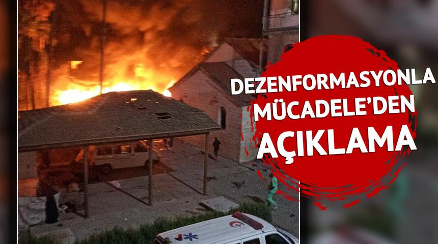 Hastane saldırısını 'İsrail değil, Hamas yaptı' iddiasına yalanlama geldi! Dezenformasyonla M&uuml;cadele'den a&ccedil;ıklama: Manip&uuml;lasyon ama&ccedil;lı kullanılıyor
