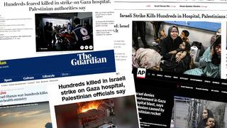 İsrail'in hastane katliamı Batı basınına böyle yansıdı! Hamas idaresindeki hastane ve İsrail'in isminin geçmemesi detayı...