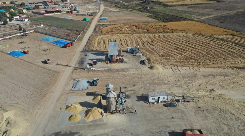 Edirne'de çiftçilerin meşakkatli çeltik kurutma mesaisi başladı