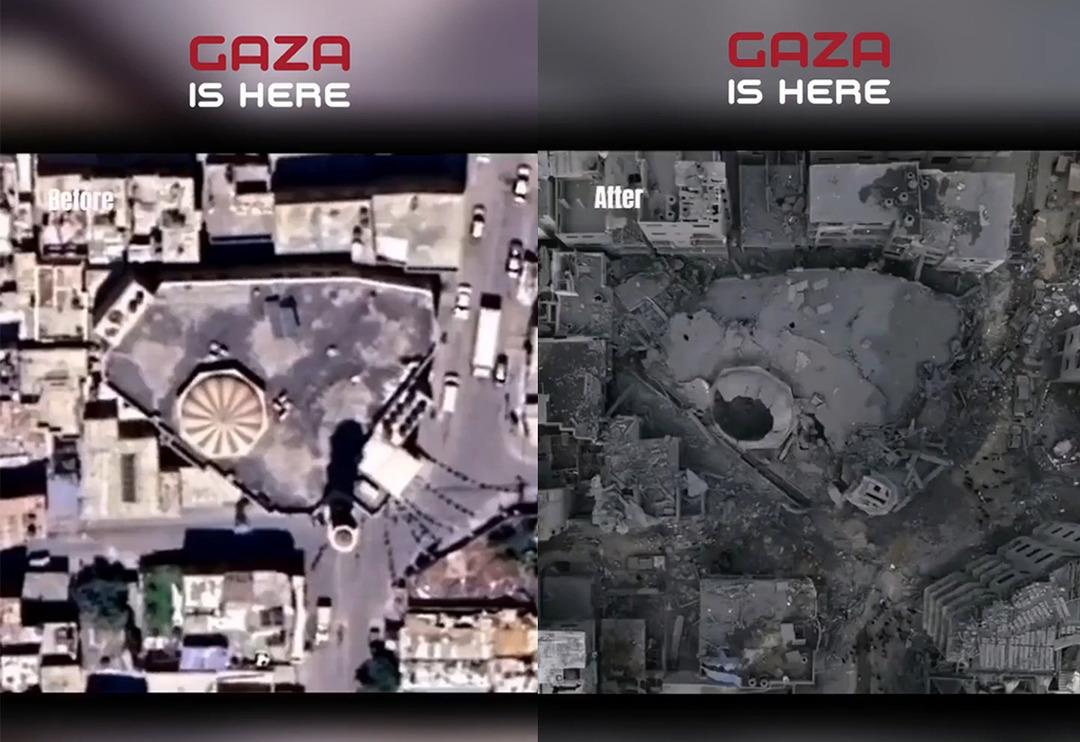 İsrail'in saldırıları sonrası... Gazze'nin &ouml;ncesi ve sonrası fotoğrafları paylaşıldı! İşte yıkımın havadan g&ouml;r&uuml;nt&uuml;s&uuml;