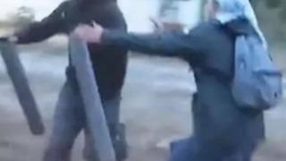 Kilisenin inşa edilmesini protesto etti! Rahibe duruma böyle müdahale etti... O anlar sosyal medyada gündem yarattı