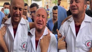 Çocuklarının hastane katliamında hayatını kaybettiğini öğrenen doktor ayakta durmakta zorlandı! Gözyaşları içinde dua okudu