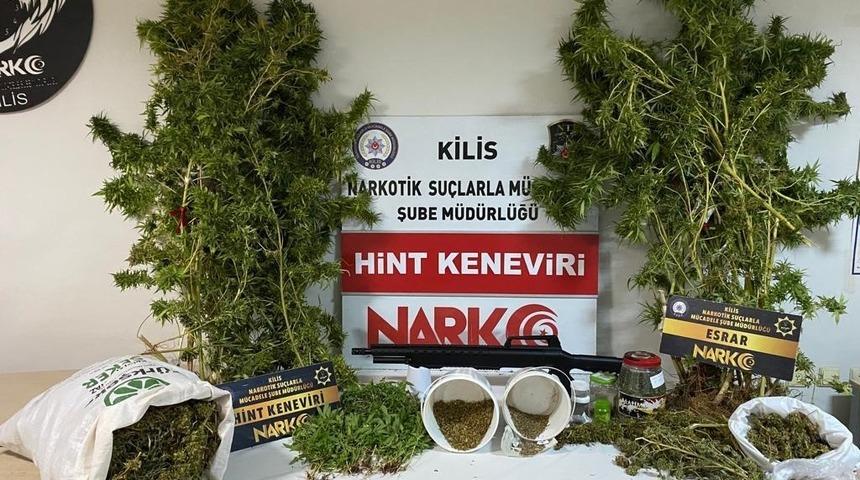 Kilis’te uyuşturucu operasyonunda 1 kişi tutuklandı