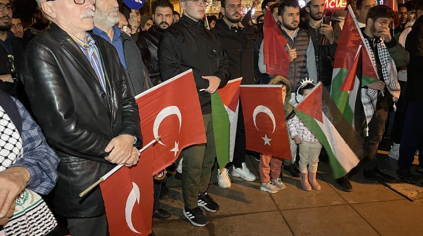 Karabük'te İsrail'in Gazze'ye yönelik saldırıları protesto edildi