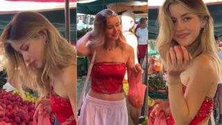 Dünyaca ünlü fenomen Türkiye'de pazara gitti! O anlar sosyal medyanın gündemine yerleşti