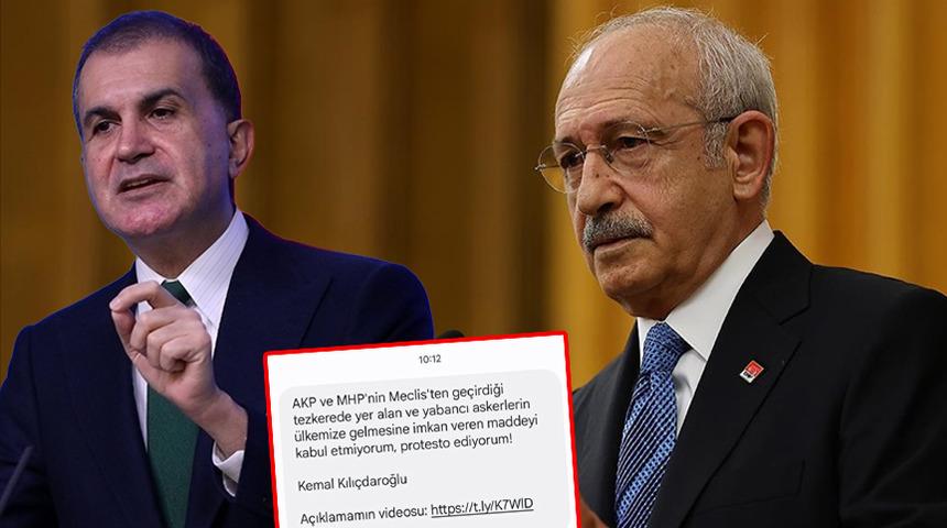 Ömer Çelik'ten Kemal Kılıçdaroğlu'nun 'Tezkere mesajı'na sert tepki! "PKK'ya siyasi destek verenlerin durumuna düşmüştür""