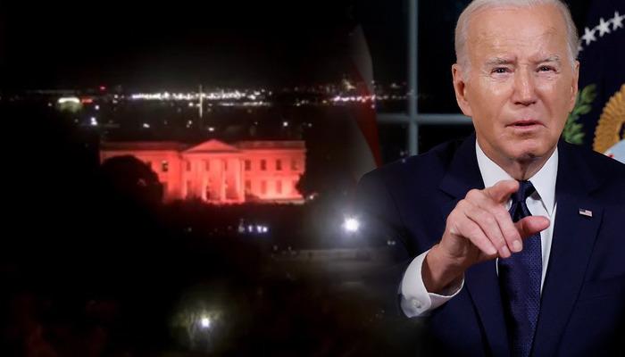 ABD Başkanı Joe Biden ulusa seslendi: 'Acil talepte bulunacağım', Beyaz Saray'ın ışıkları kırmızıya döndü