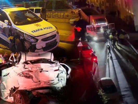 İstanbul'da hareketli dakikalar! 14 aracı ezdi, 2 polis, 1 bekçi ağır yaralı
