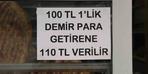 100 lira madeni para getirene 110 lira veriyor