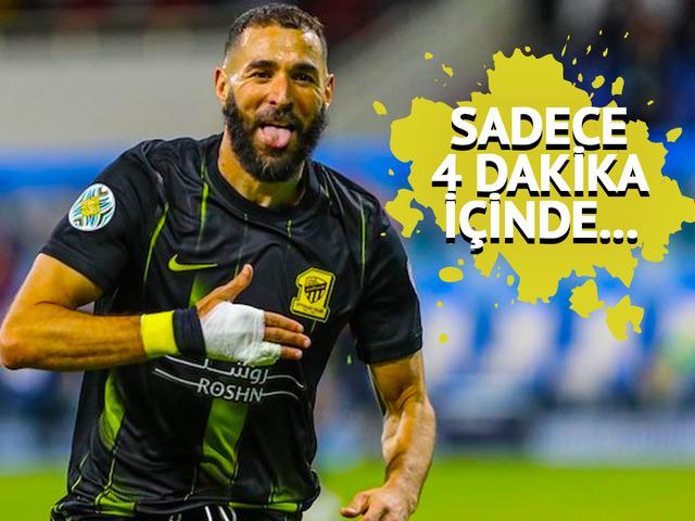 Benzema hem rakip hem de kendi kalesine attı!