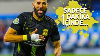 Karim Benzema 4 dakikada hem rakip kaleye hem de kendi kalesine attı!