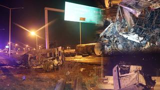  TAG Otoyolu'nda tanker dehşeti! Asfaltlama aracı ile minibüs alev aldı, ölü ve yaralılar var