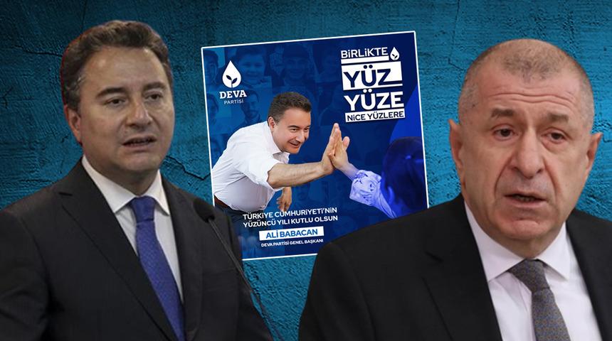 Ali Babacan'ın 'Cumhuriyet'in 100. yılı' paylaşımına Ümit Özdağ'dan dikkat çeken yorum "Ali kurdu herhalde"