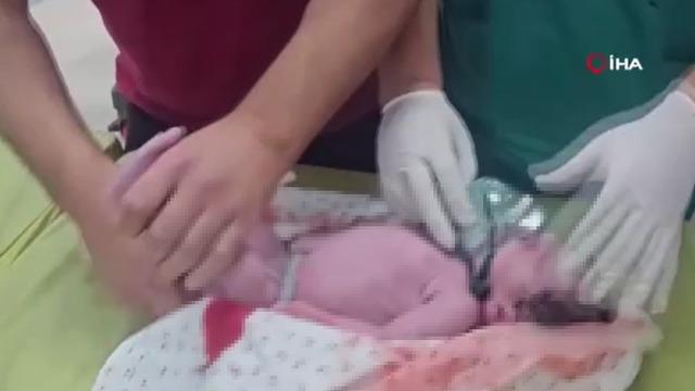 Gazze'ye düzenlenen saldırı sırasında hayatını kaybeden hamile kadının bebeği kurtarıldı! Ölen annesinin karnından sağ çıktı