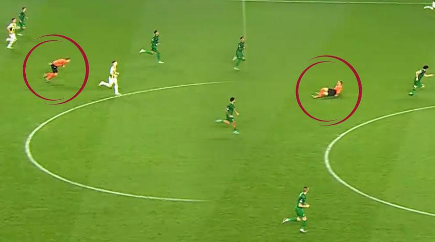 Fenerbahçe Ludogorets maçının İspanyol hakemi Guillermo Cuadra yere düştü, Batshuayi'nin golünü göremedi!