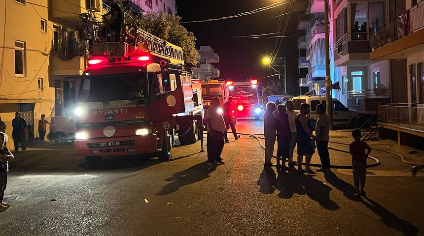 Alanya'da evde &ccedil;ıkan yangın hasara neden oldu