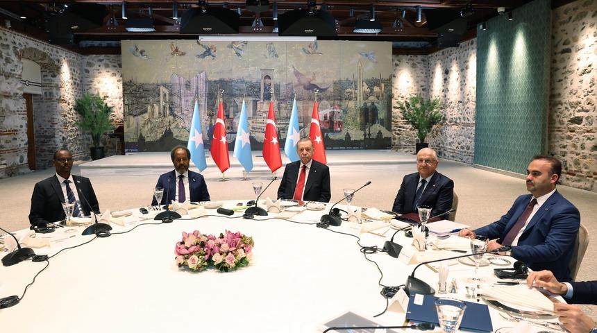 Cumhurbaşkanı Erdoğan, Somali Cumhurbaşkanı ile Gazze'yi konuştu