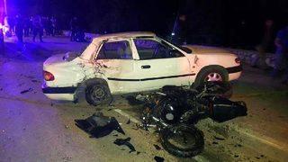 Motosikletiyle otomobile çarpan rafting eğitmeni öldü