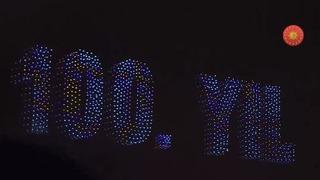 Cumhuriyetin 100. yıl kutlamasında nefes kesen drone gösterisi! Gökyüzündeki şov büyüledi