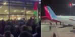 Dağıstan'da Tel Aviv'den gelen uçak nedeniyle havalimanını bastılar