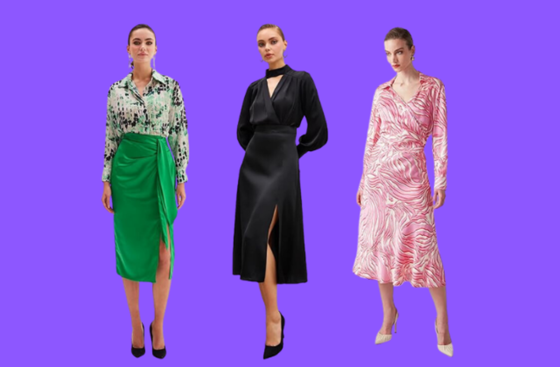 Sezona damga vuran en havalı saten etek modelleri