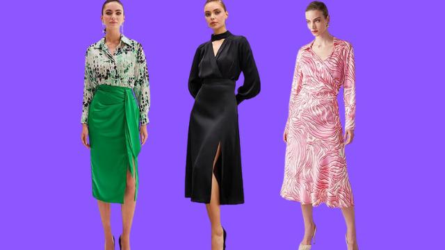 Sezona damga vuran en havalı saten etek modelleri