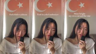 Türkiye'de yaşayan Koreli Sua Son'un İngilizce Parla marşı yorumu sosyal medyada çok beğenildi! Yorum yağmuruna tutuldu