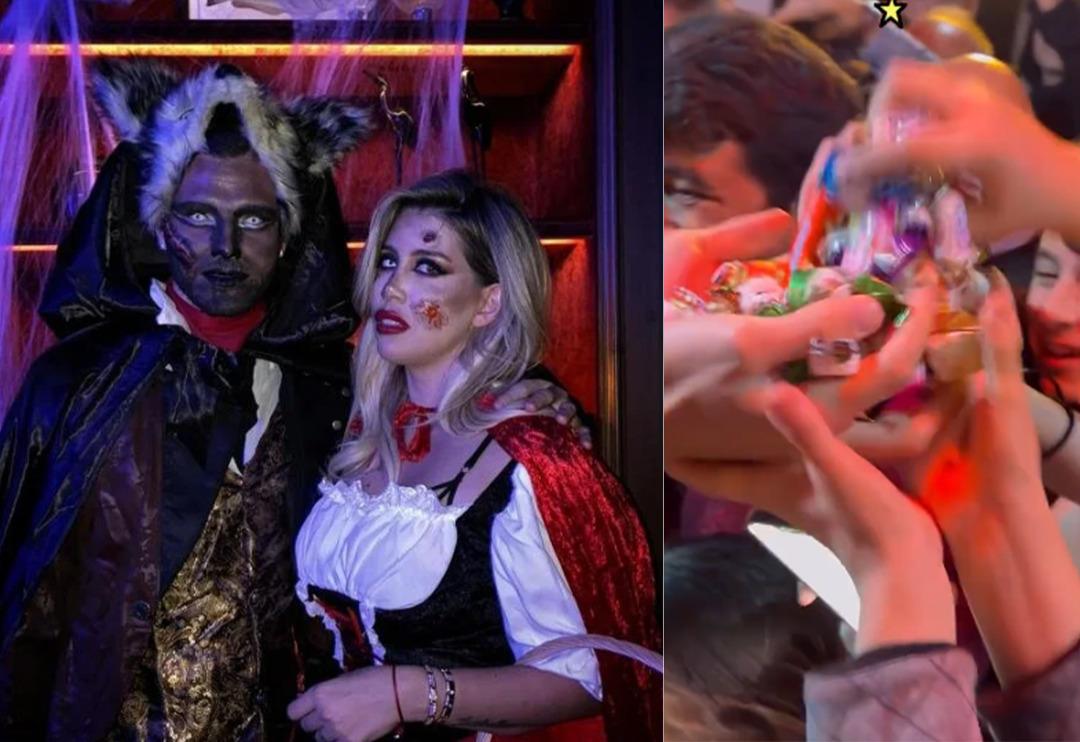 Galatasaray'ın yıldızı Mauro Icardi mahalleye indi, Cadılar Bayramı'nı komşularıyla kutladı!