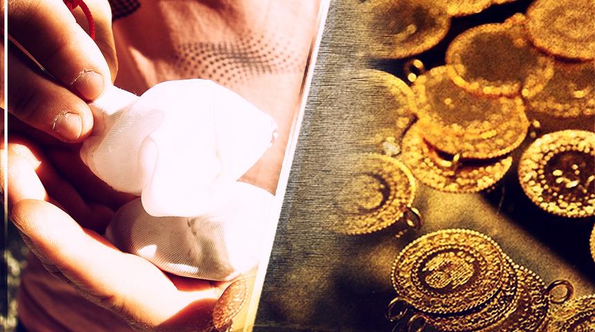 Yerde gördüğü keseye tekme savurdu, içinden avuç avuç altın çıktı! Konya'da ilginç olay: Sesleri duyunca harekete geçti