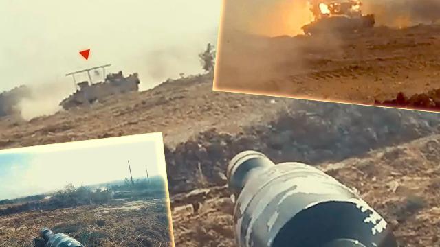 Görüntüleri Kassam Tugayları paylaştı! İsrail tankları böyle imha edildi