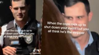 Partiyi basan polis memurunu striptizci zannettiler! Çevresine toplanarak herkes bir anda twerk yapmaya başladı... O anlar sosyal medyada gündem yarattı