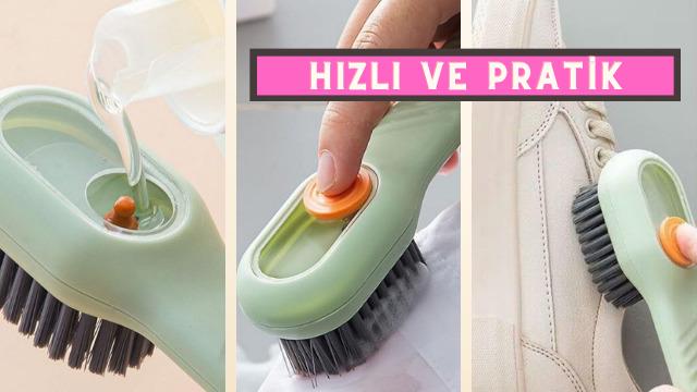 Hızlı ve pratik temizlik sunan deterjan hazneli pratik fırça ile tanışın
