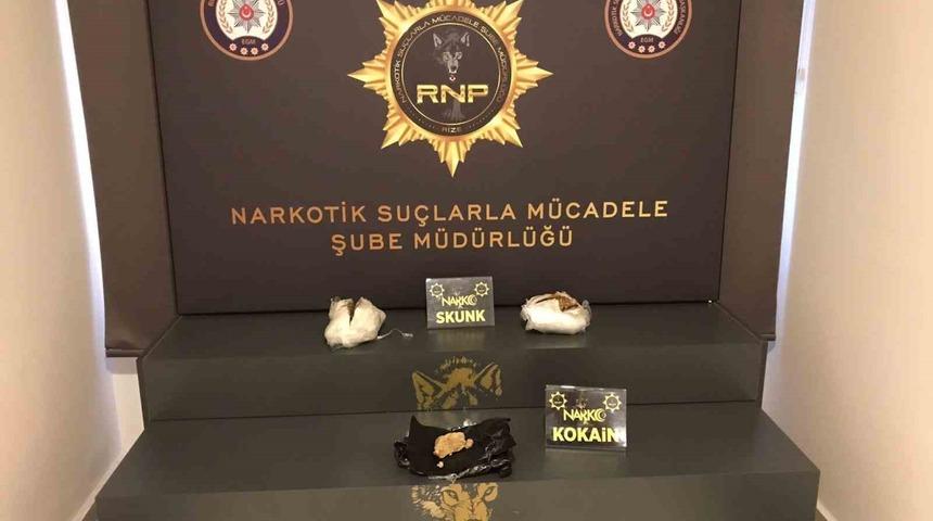 Rize’de durdurulan araçtan uyuşturucu çıktı